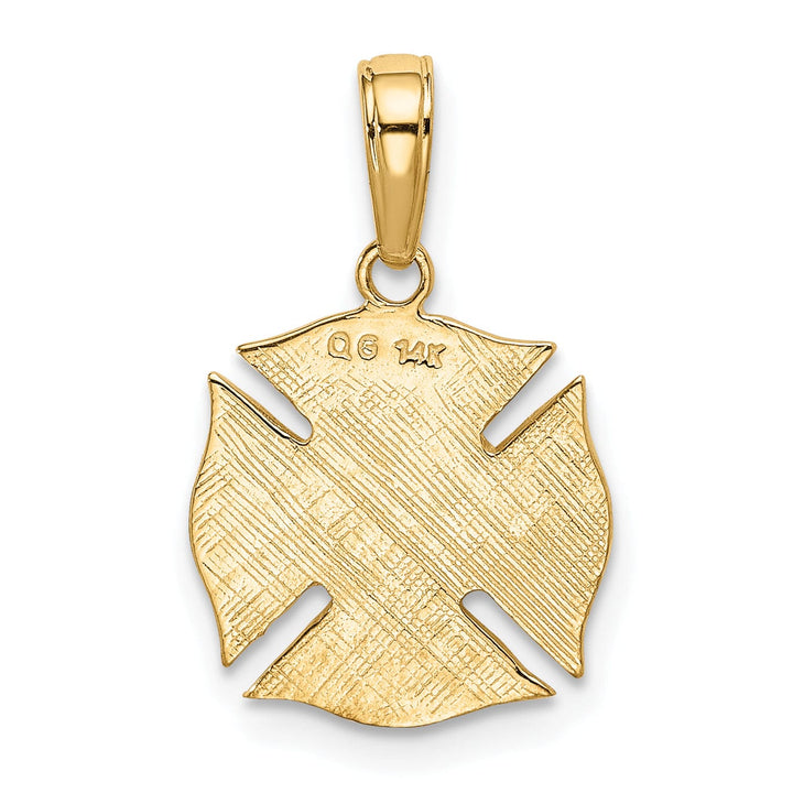 Lovely Rita's Pendants & Charms 14k Yellow Gold Fire Dept Shield Charm Pendant