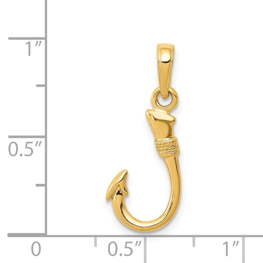 Lovely Rita's Pendants & Charms 14k Yellow Gold Fish Hook Design Pendant