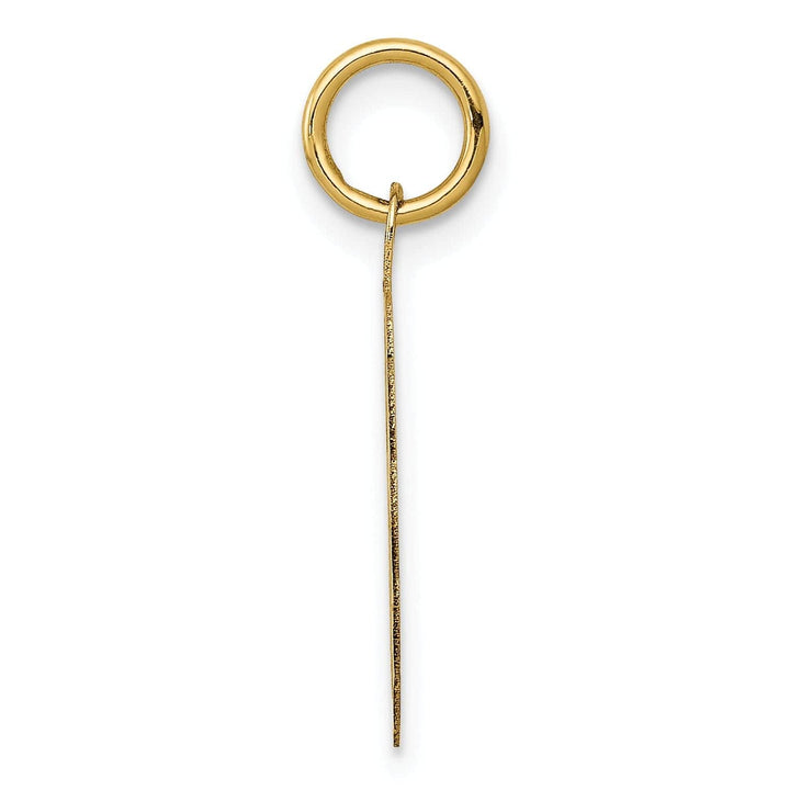 Lovely Rita's Pendants & Charms 14K Yellow Gold Flat Back Polished Brushed Finish Round Shape with Lace Trim Design #1 GODFATHER Charm Pendant