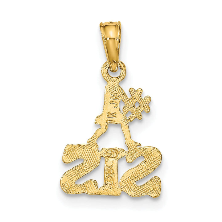Lovely Rita's Pendants & Charms 14K Yellow Gold Flat Back Polished Finish #1 SIS Charm Pendant
