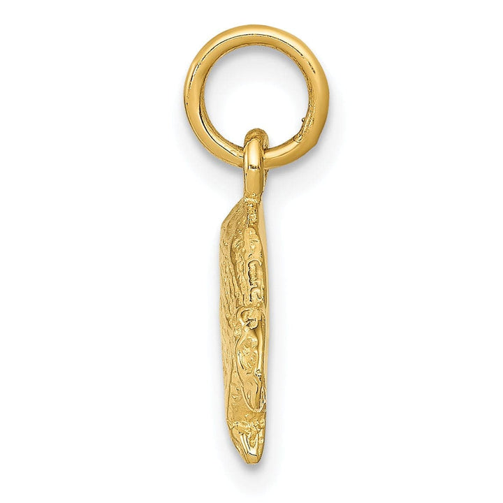 Lovely Rita's Pendants & Charms 14k Yellow Gold Flat Back Textured Polished Finish Beaver Charm Pendant