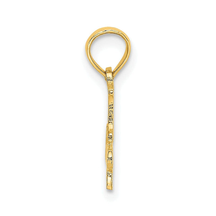 Lovely Rita's Pendants & Charms 14k Yellow Gold Fleur-de-lis Heart Pendant