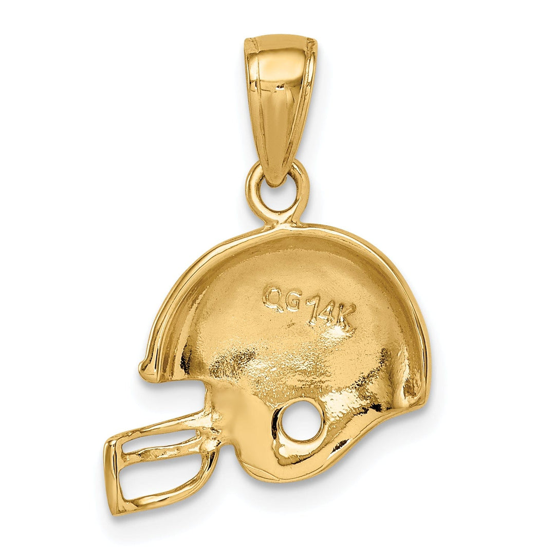 Lovely Rita's Pendants & Charms 14k Yellow Gold Football Helmet Charm Pendant