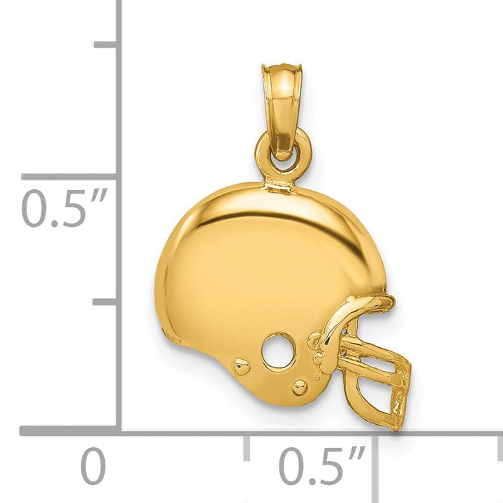 Lovely Rita's Pendants & Charms 14k Yellow Gold Football Helmet Charm Pendant
