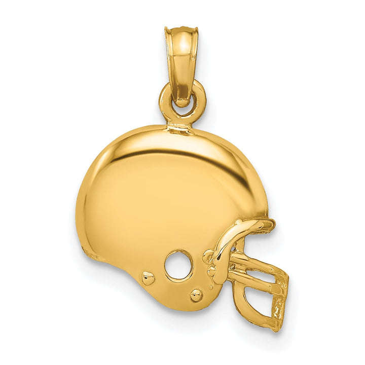 Lovely Rita's Pendants & Charms 14k Yellow Gold Football Helmet Charm Pendant