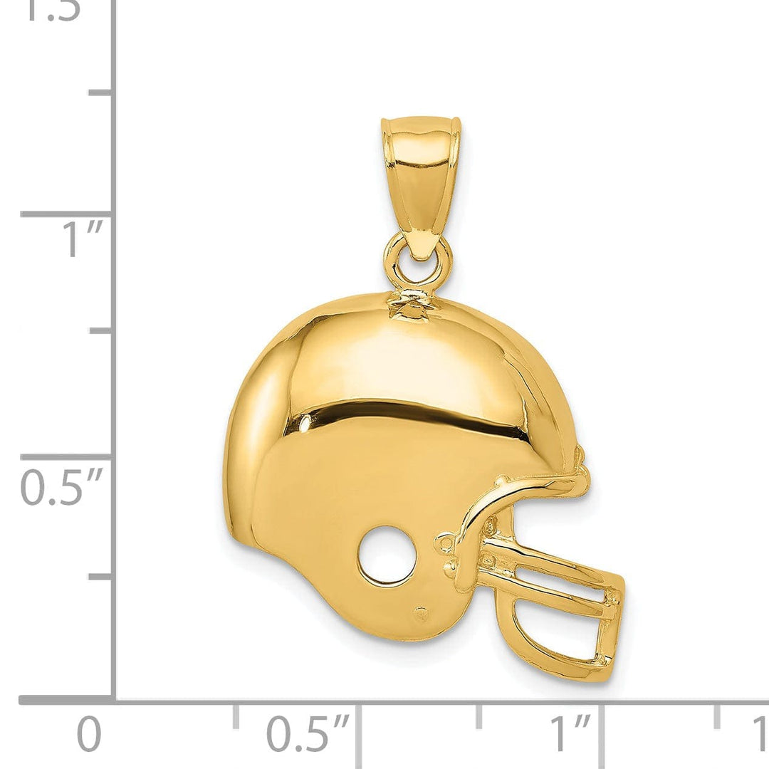 Lovely Rita's Pendants & Charms 14k Yellow Gold Football Helmet Charm Pendant