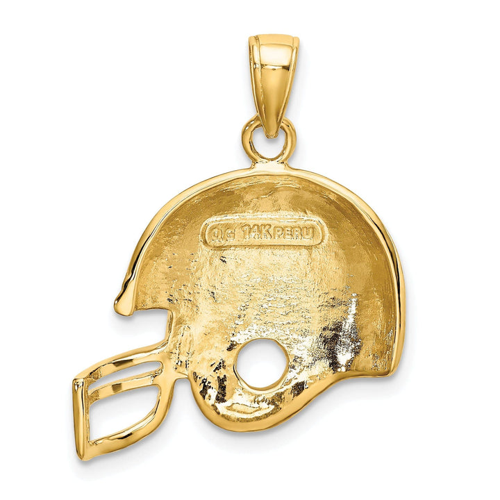 Lovely Rita's Pendants & Charms 14k Yellow Gold Football Helmet Charm Pendant