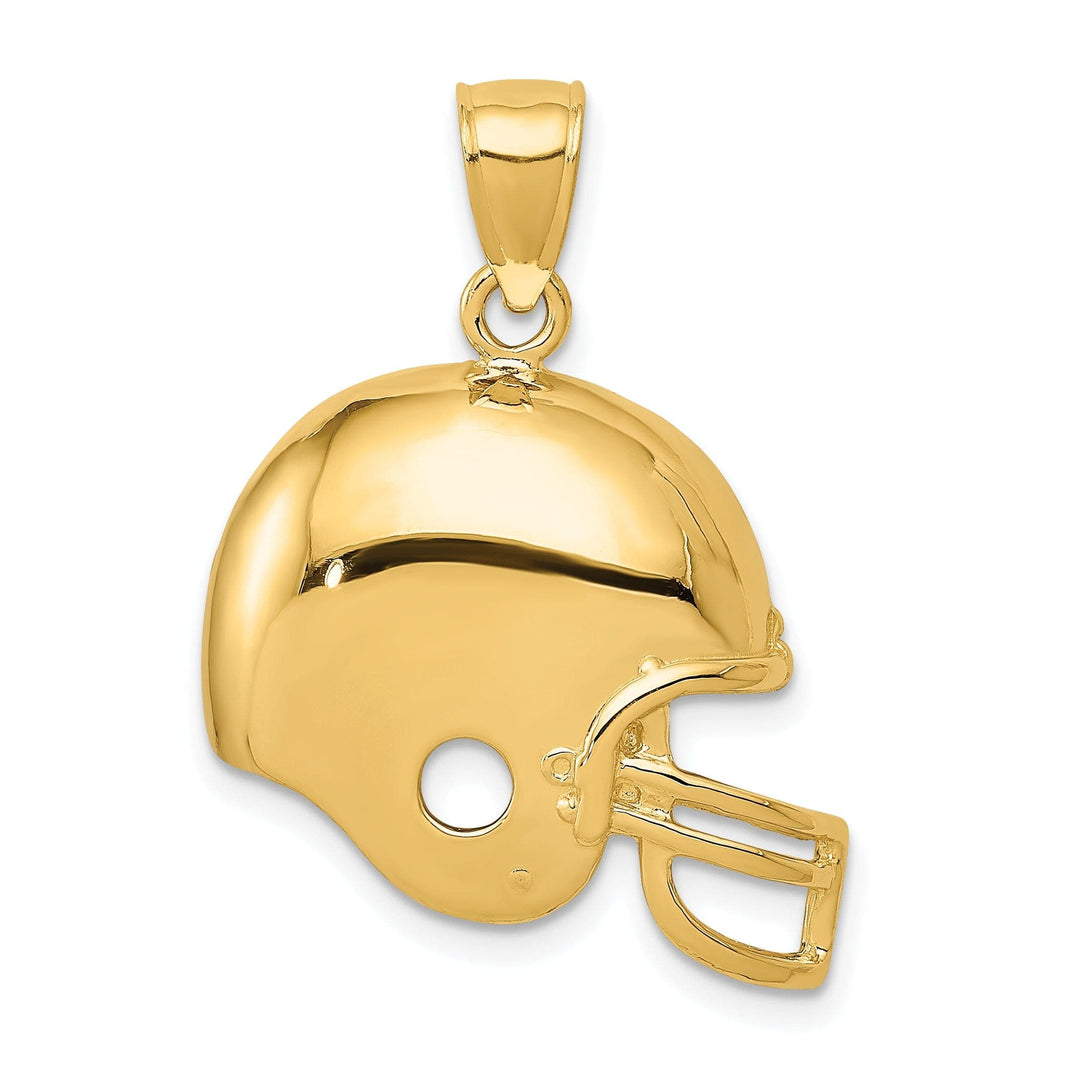 Lovely Rita's Pendants & Charms 14k Yellow Gold Football Helmet Charm Pendant