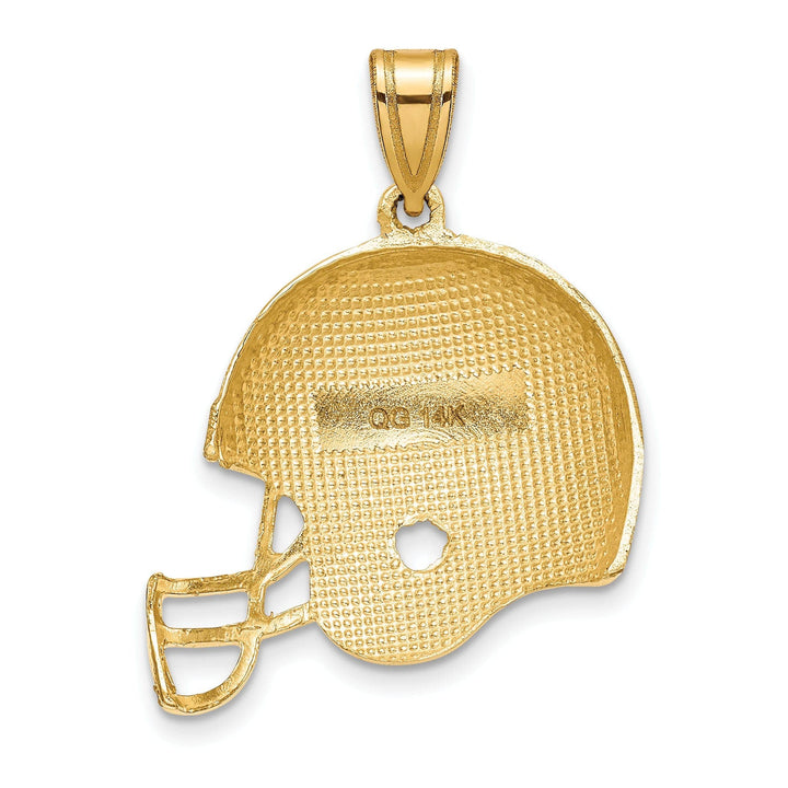 Lovely Rita's Pendants & Charms 14k Yellow Gold Football Helmet Charm Pendant