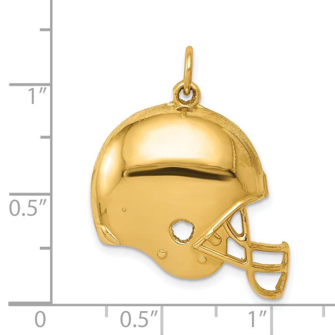 Lovely Rita's Pendants & Charms 14k Yellow Gold Football Helmet Charm Pendant