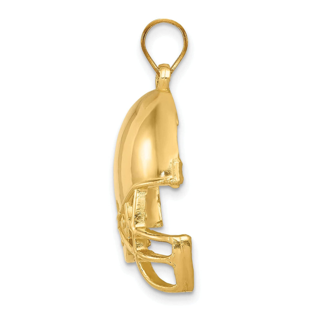Lovely Rita's Pendants & Charms 14k Yellow Gold Football Helmet Charm Pendant