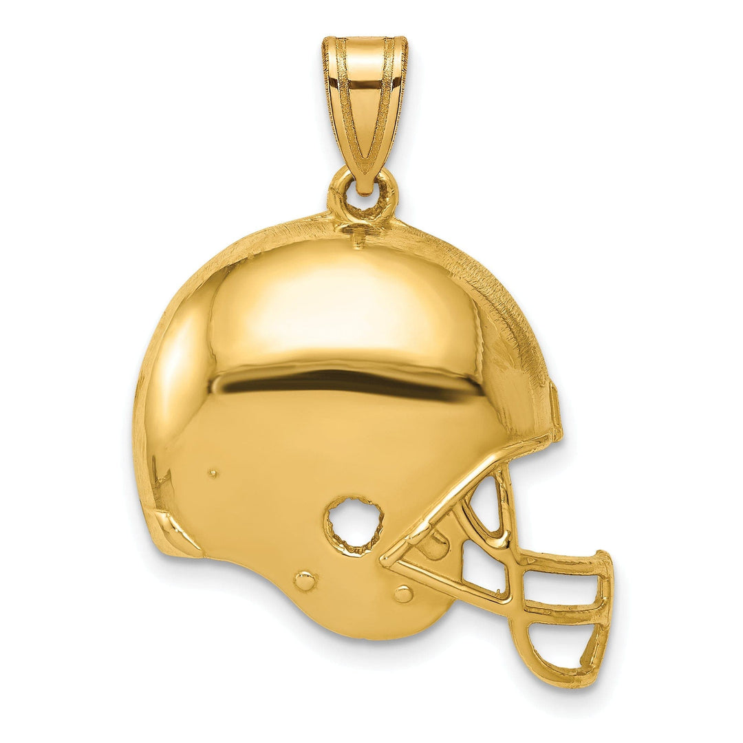 Lovely Rita's Pendants & Charms 14k Yellow Gold Football Helmet Charm Pendant