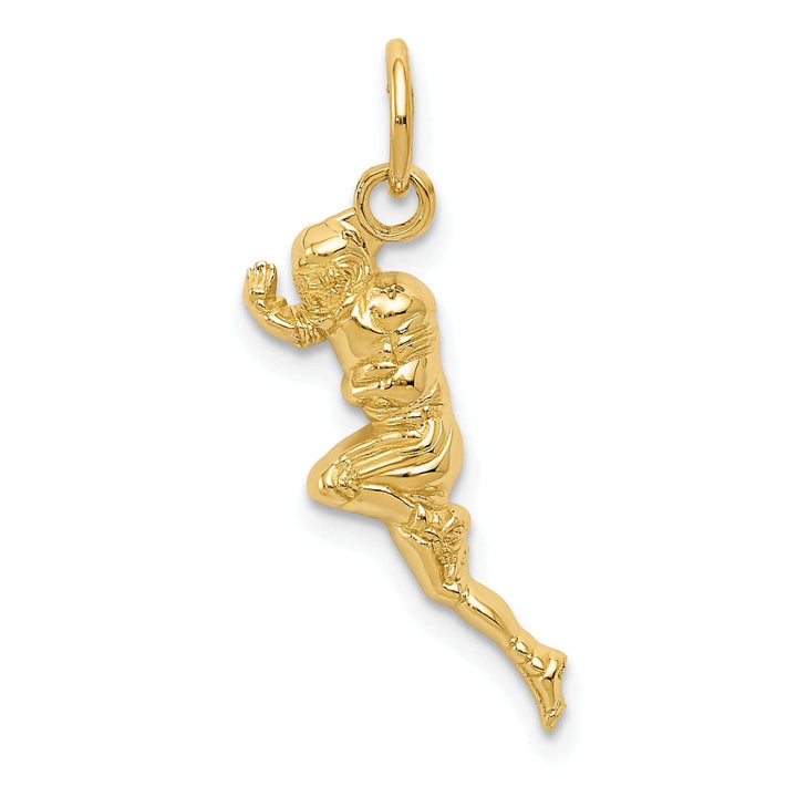 Lovely Rita's Pendants & Charms 14k Yellow Gold Football Player Running Pendant