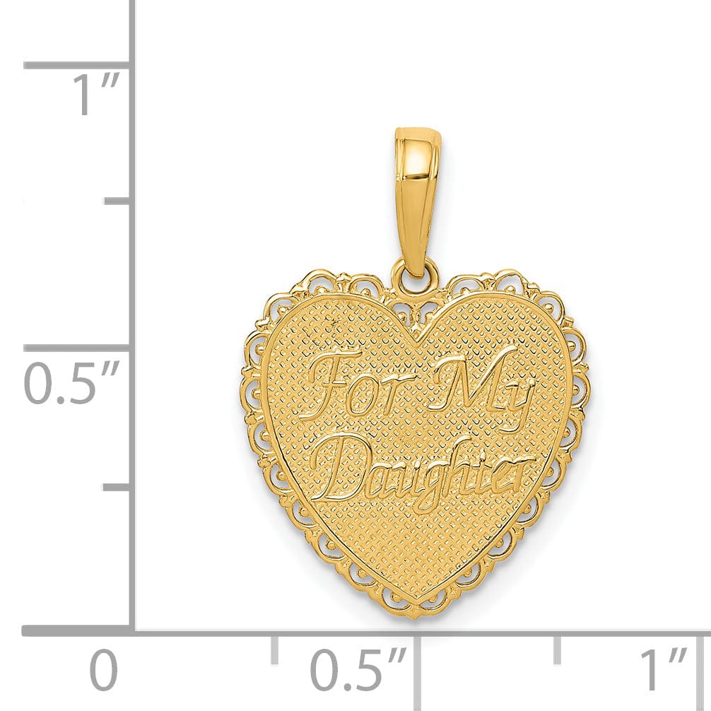 Lovely Rita's Pendants & Charms 14k Yellow Gold For My Daughter Heart Pendant