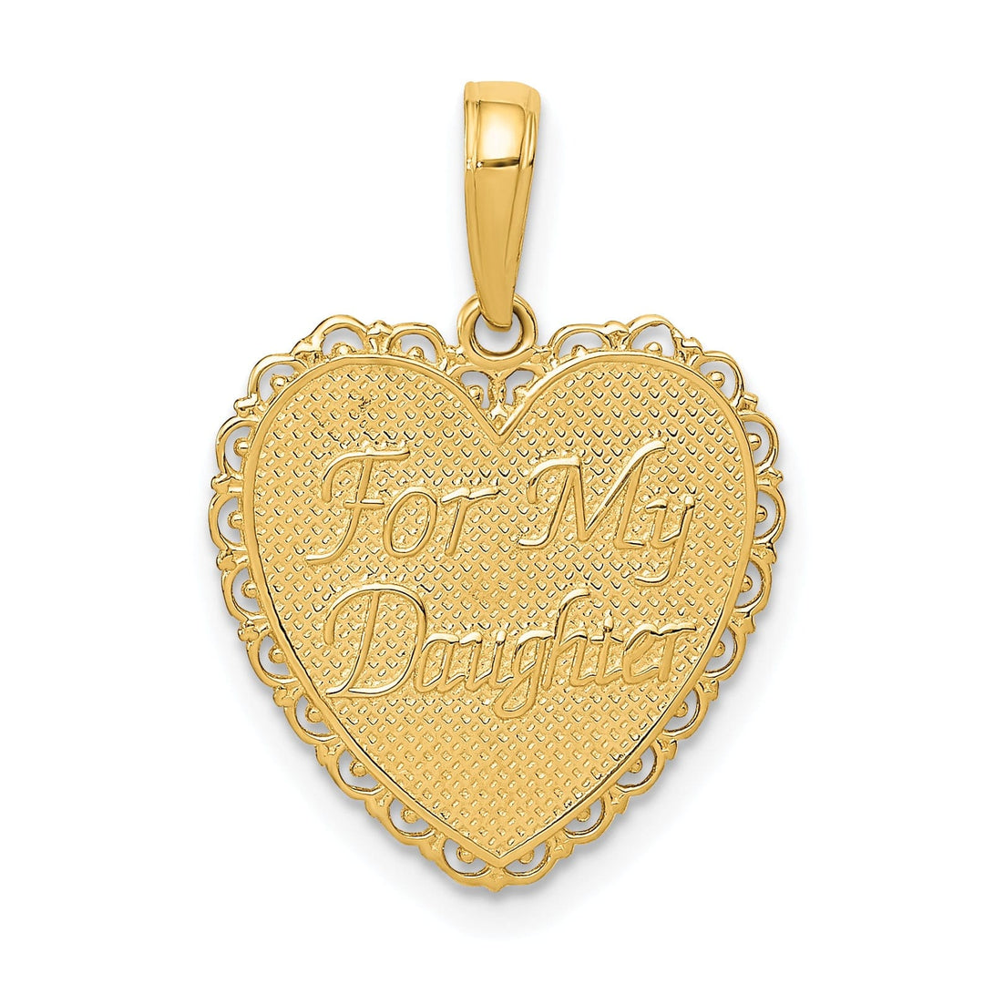 Lovely Rita's Pendants & Charms 14k Yellow Gold For My Daughter Heart Pendant