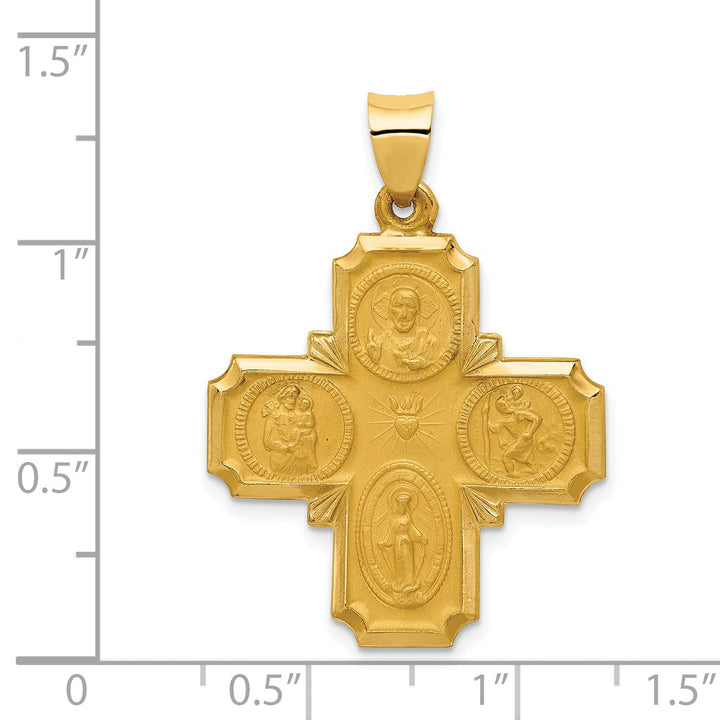 Celebration of Faith Pendants & Charms 14k Yellow Gold Four-Way Medal Pendant