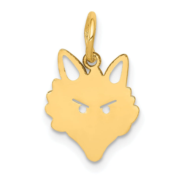 Lovely Rita's Pendants & Charms 14k Yellow Gold Fox Head Charm Pendant
