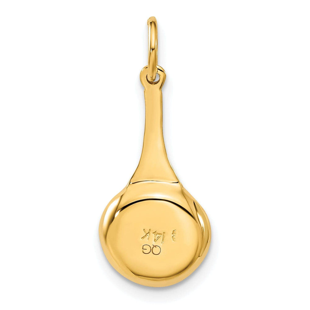 Lovely Rita's Pendants & Charms 14k Yellow Gold Frying Pan Enameled Egg Pendant