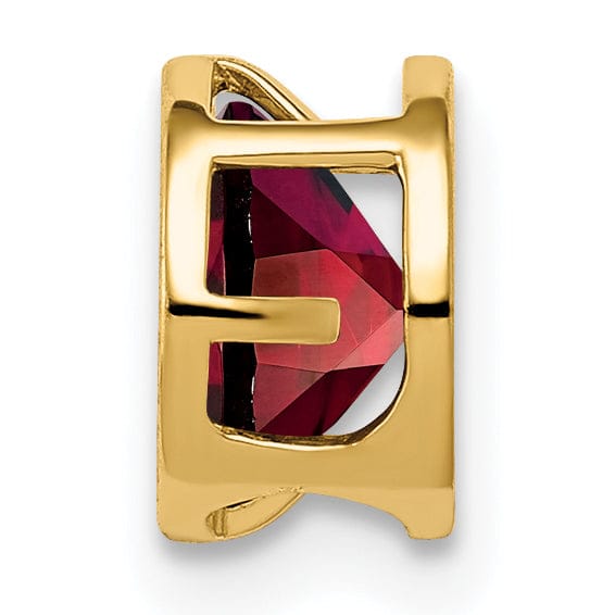Lovely Rita's Pendants & Charms 14k Yellow Gold Garnet Bezel Pendant