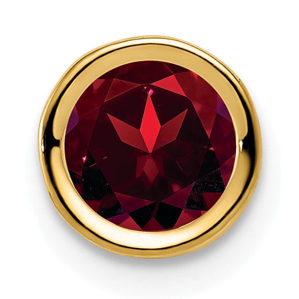 Lovely Rita's Pendants & Charms 14k Yellow Gold Garnet Bezel Pendant