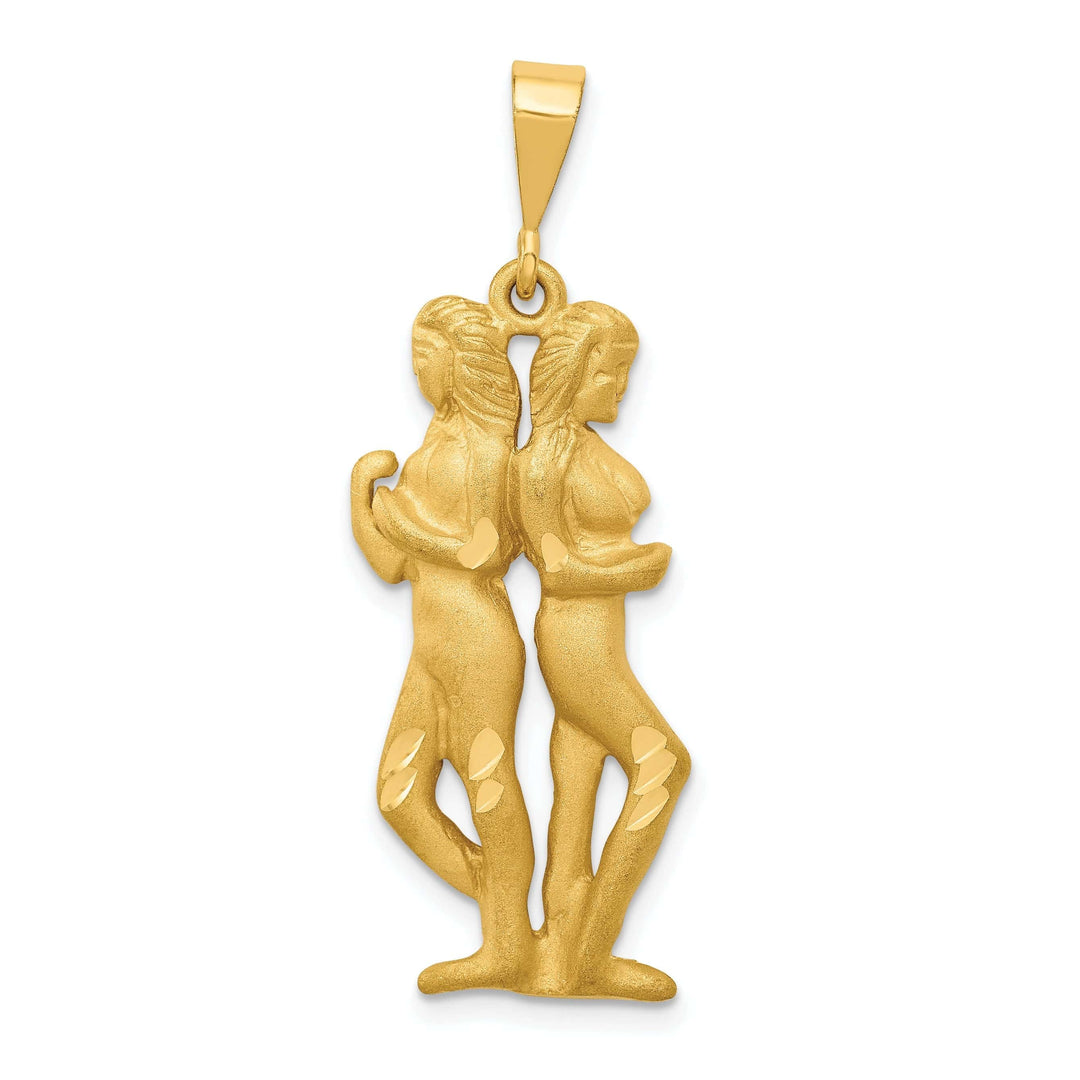 Lovely Rita's Pendants & Charms 14k Yellow Gold Gemini Zodiac Charm Pendant