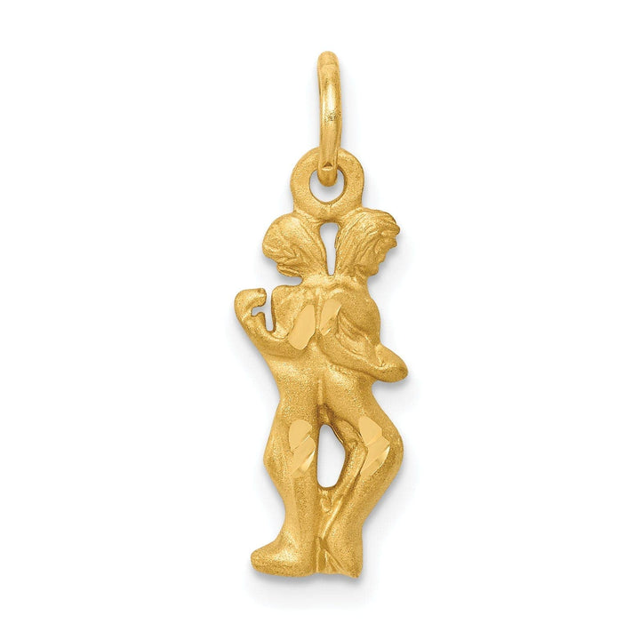 Lovely Rita's Pendants & Charms 14k Yellow Gold Gemini Zodiac Charm Pendant