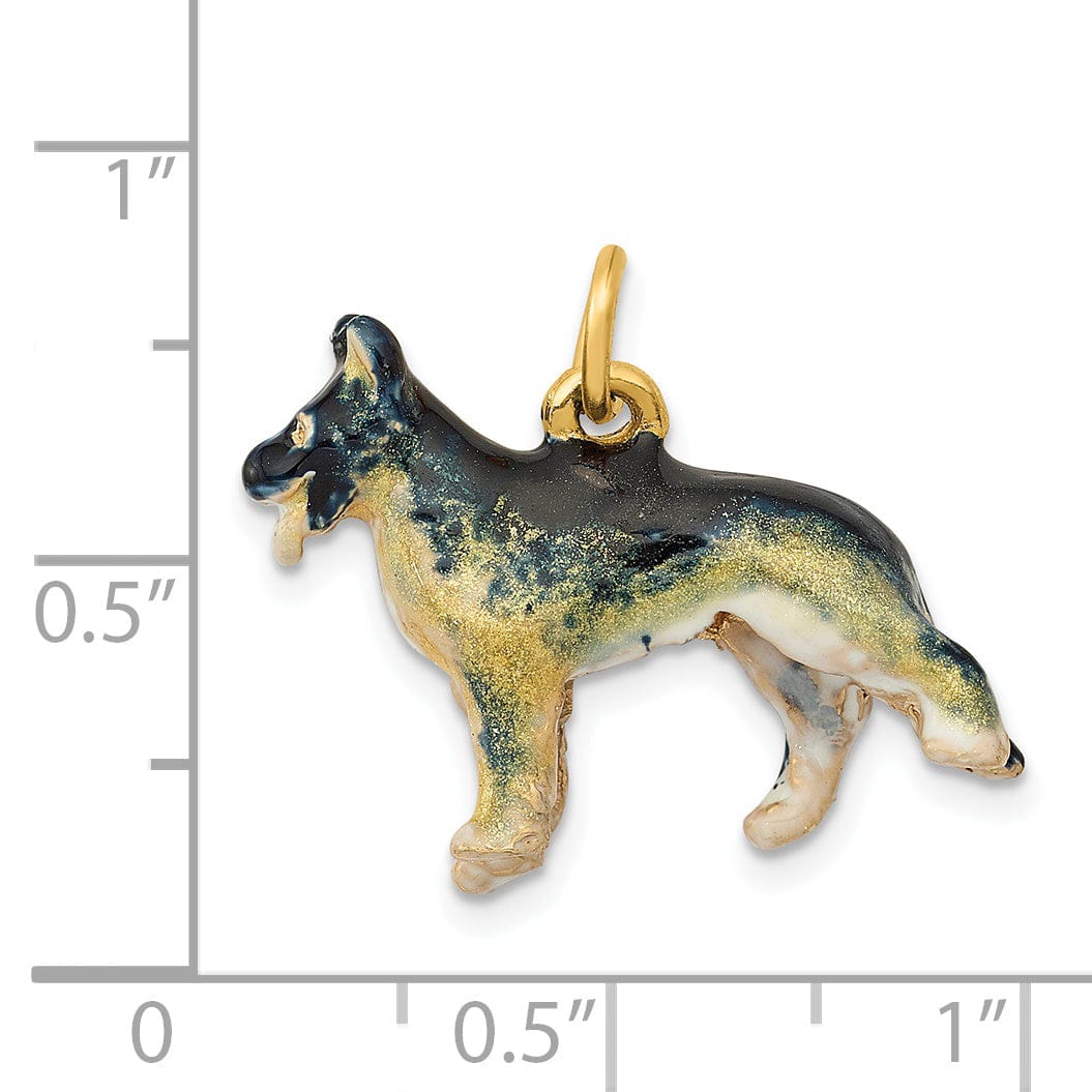 Lovely Rita's Pendants & Charms 14k Yellow Gold German Shepherd Charm