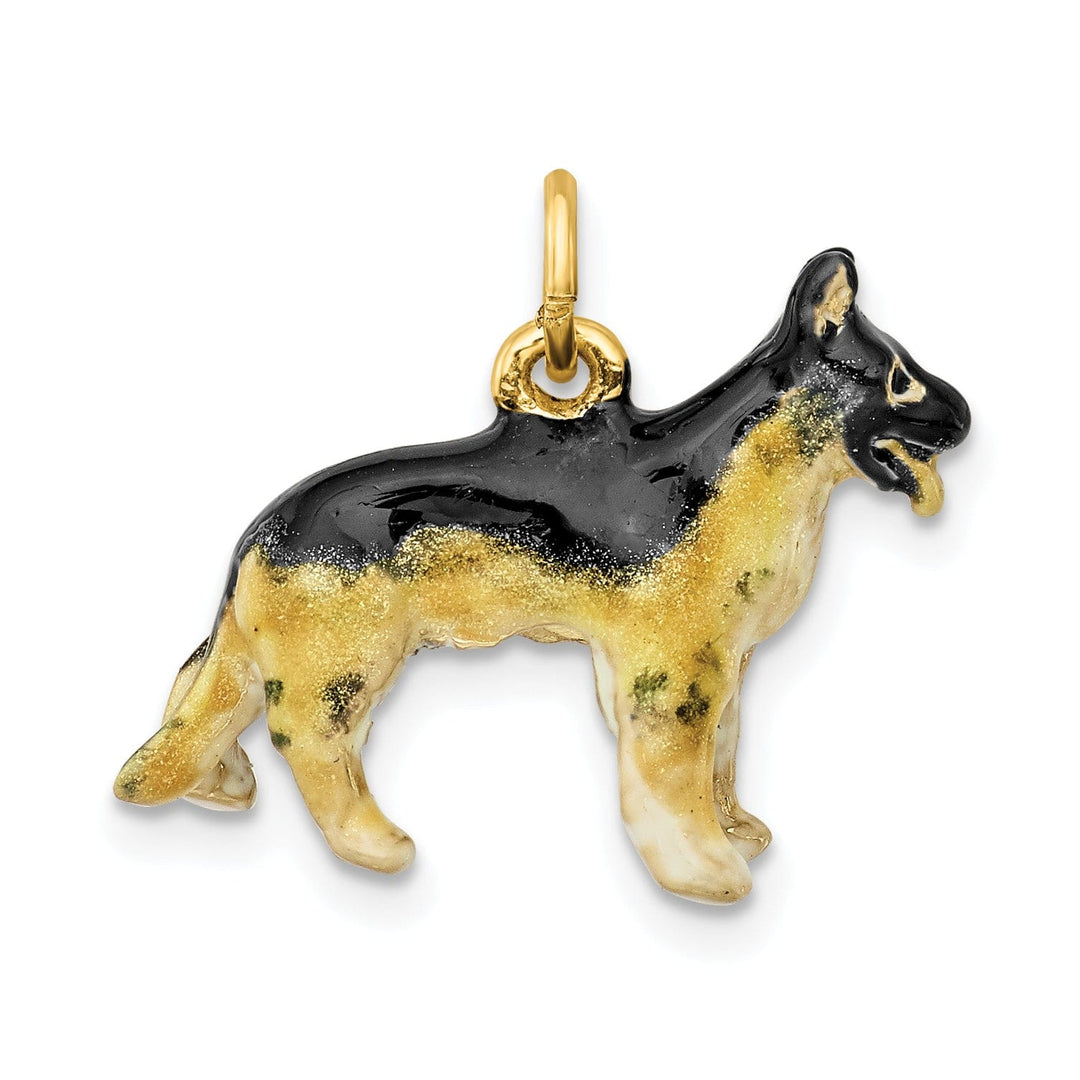 Lovely Rita's Pendants & Charms 14k Yellow Gold German Shepherd Charm