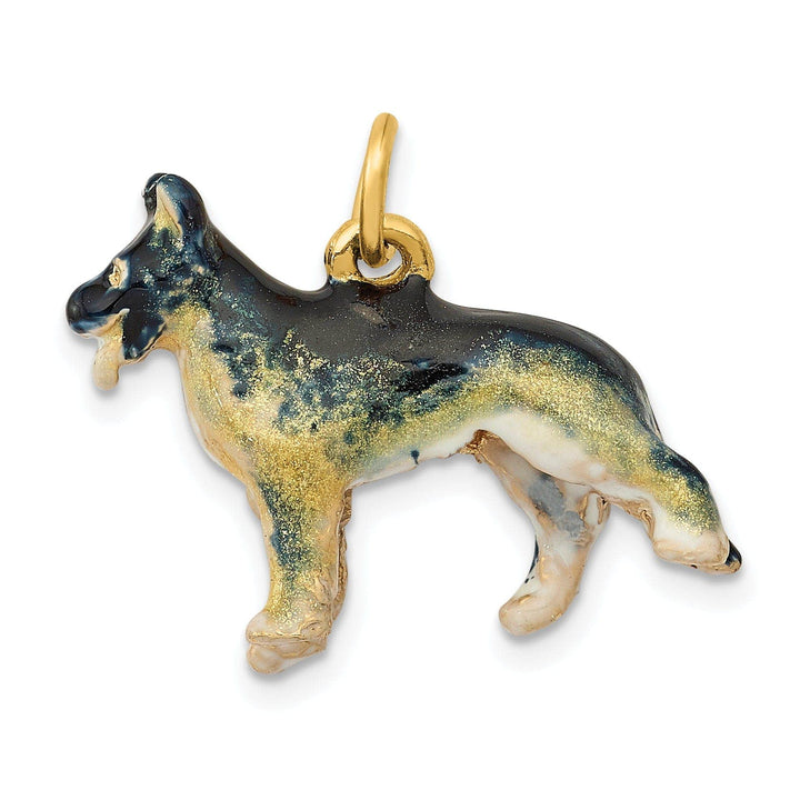 Lovely Rita's Pendants & Charms 14k Yellow Gold German Shepherd Charm