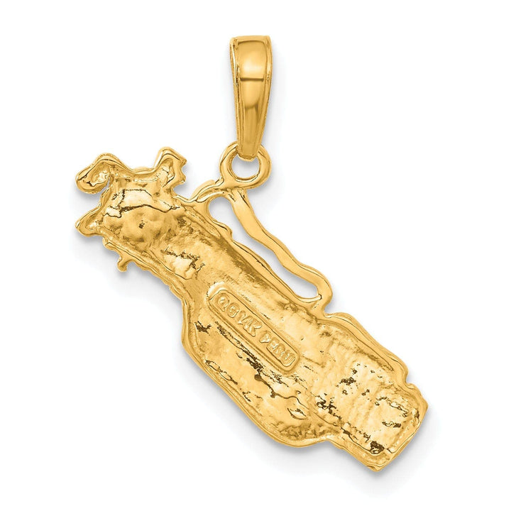 Lovely Rita's Pendants & Charms 14k Yellow Gold Golf Bag with Clubs Pendant