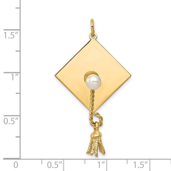 Lovely Rita's Pendants & Charms 14k Yellow Gold Graduation Cap Charm