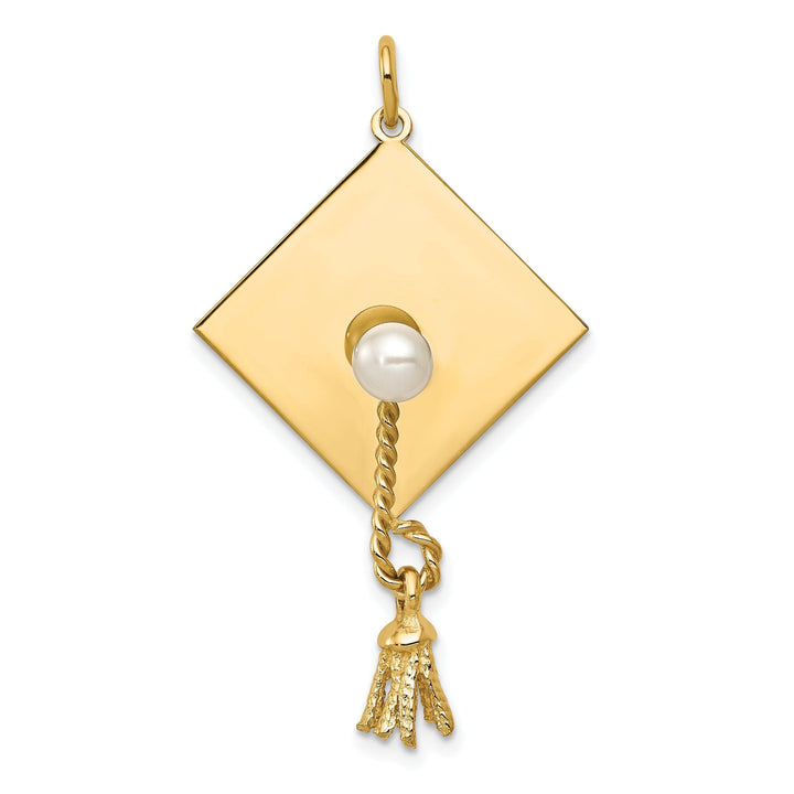 Lovely Rita's Pendants & Charms 14k Yellow Gold Graduation Cap Charm