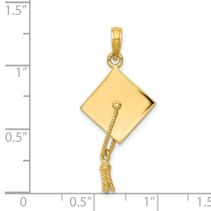 Lovely Rita's Pendants & Charms 14k Yellow Gold Graduation Cap Pendant
