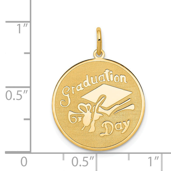 Lovely Rita's Pendants & Charms 14k Yellow Gold Graduation Day Disc Charm