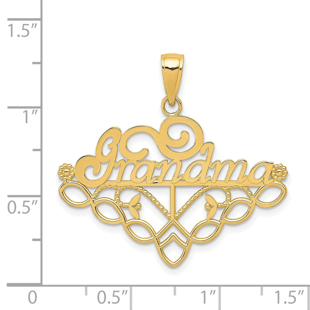 Lovely Rita's Pendants & Charms 14k Yellow Gold Grandma Charm Holder Pendant