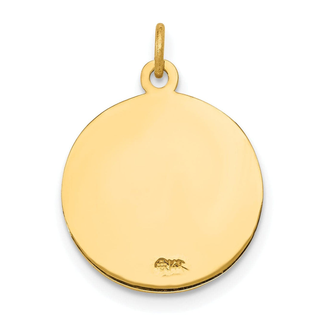 Lovely Rita's Pendants & Charms 14k Yellow Gold Guardian Angel Medal Pendant