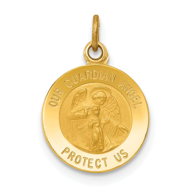 Lovely Rita's Pendants & Charms 14k Yellow Gold Guardian Angel Medal Pendant