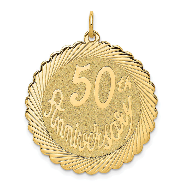 Lovely Rita's Pendants & Charms 14k Yellow Gold Happy 50th Anniversary Charm