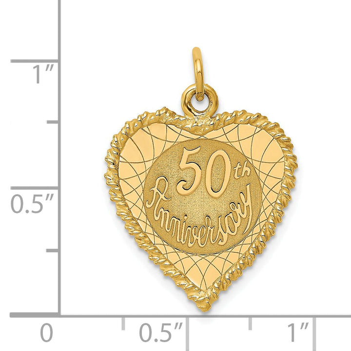 Lovely Rita's Pendants & Charms 14k Yellow Gold Happy 50th Anniversary Charm