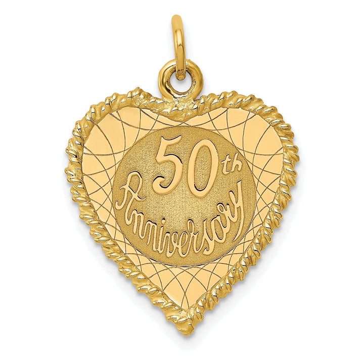 Lovely Rita's Pendants & Charms 14k Yellow Gold Happy 50th Anniversary Charm