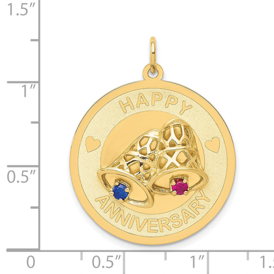 Lovely Rita's Pendants & Charms 14k Yellow Gold Happy Anniversary Bells Charm