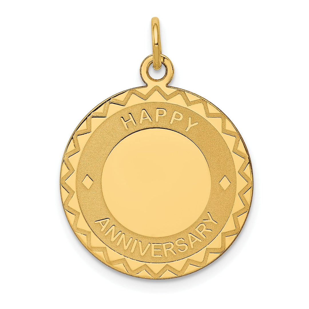 Lovely Rita's Pendants & Charms 14k Yellow Gold Happy Anniversary Charm Pendant