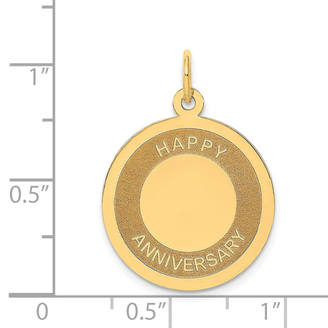 Lovely Rita's Pendants & Charms 14k Yellow Gold Happy Anniversary Charm Pendant