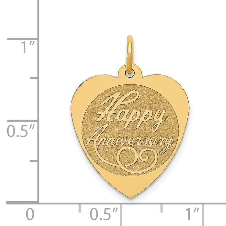 Lovely Rita's Pendants & Charms 14k Yellow Gold Happy Anniversary Charm Pendant