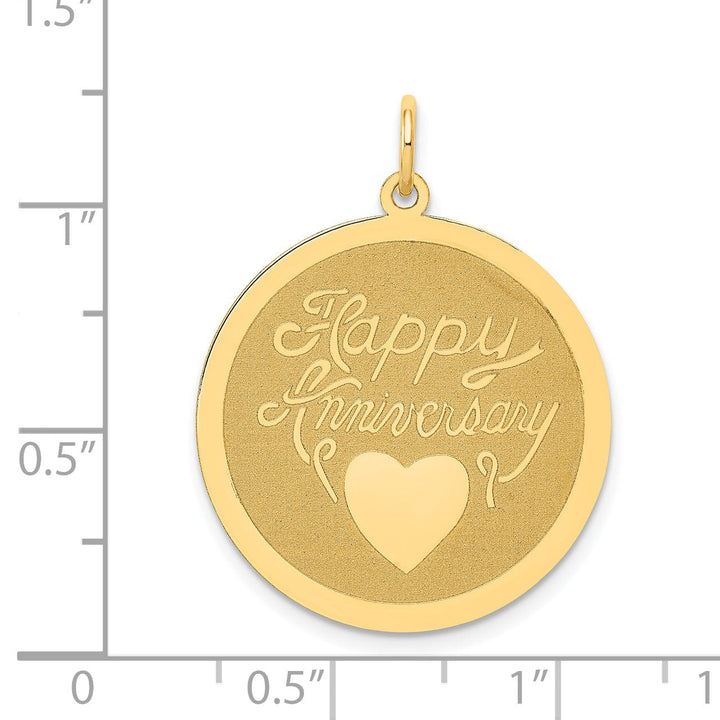 Lovely Rita's Pendants & Charms 14k Yellow Gold Happy Anniversary Charm Pendant