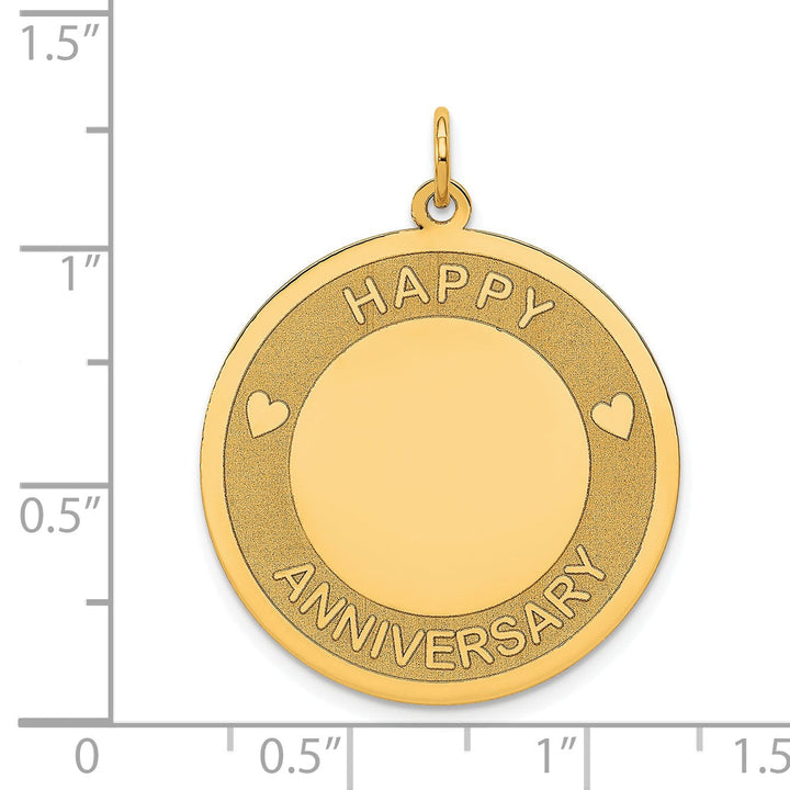 Lovely Rita's Pendants & Charms 14k Yellow Gold Happy Anniversary Charm Pendant