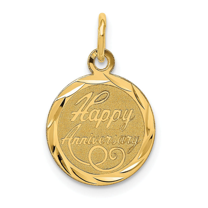 Lovely Rita's Pendants & Charms 14k Yellow Gold Happy Anniversary Charm Pendant