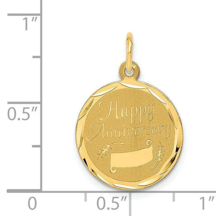 Lovely Rita's Pendants & Charms 14k Yellow Gold Happy Anniversary Charm Pendant