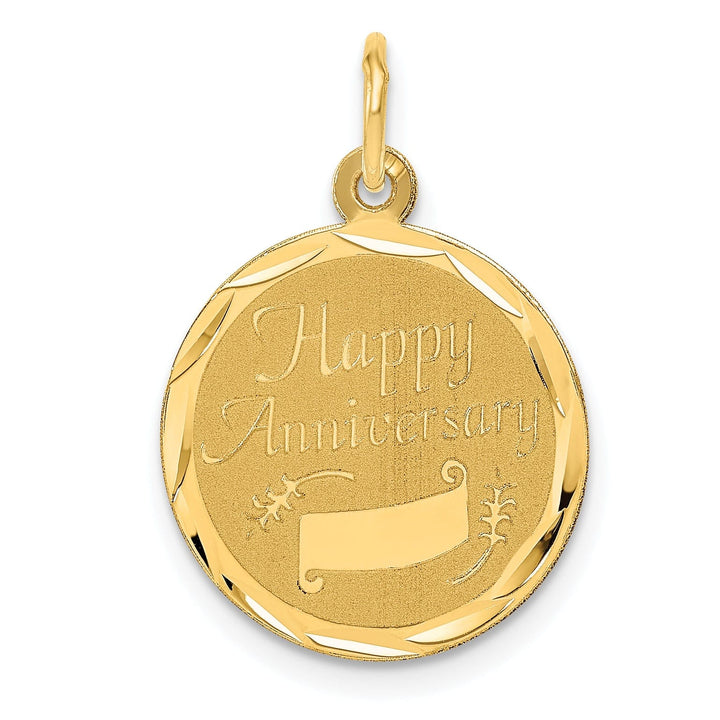 Lovely Rita's Pendants & Charms 14k Yellow Gold Happy Anniversary Charm Pendant
