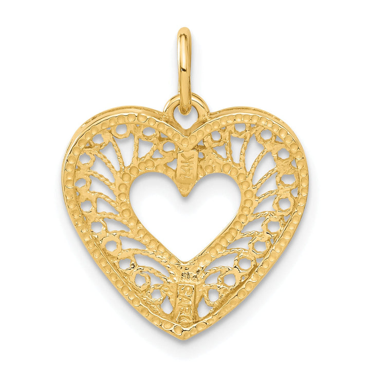 Lovely Rita's Pendants & Charms 14k Yellow Gold Heart Charm Pendant